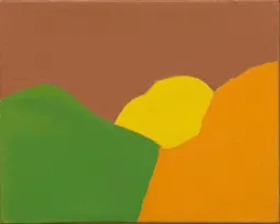 Œuvre d’Etel Adnan tirée de l’exposition Shifting the Silence