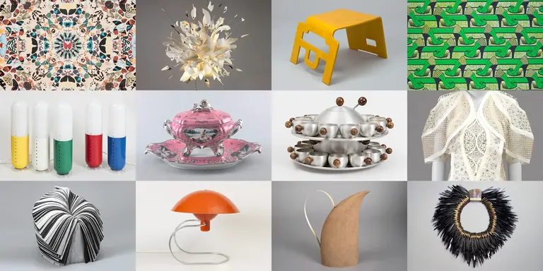 Installation view of Design Across Time permanent collection galleries at Cooper Hewitt