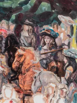 Elizabeth Peyton, painting from the Hosts at the Louvre exhibition
