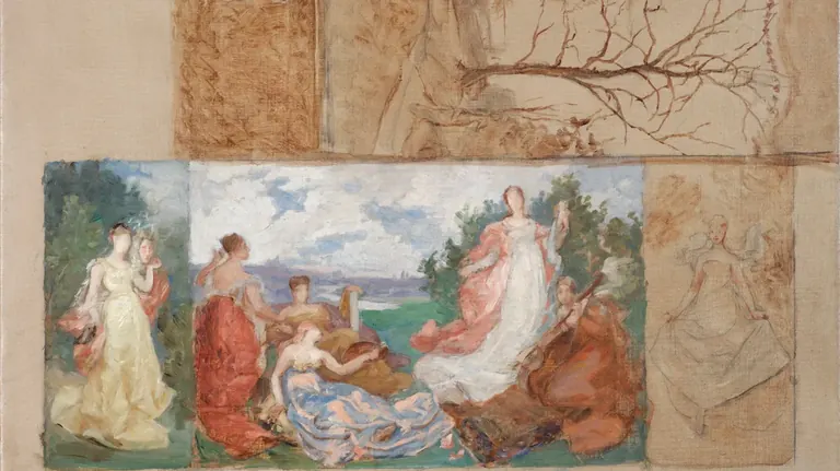 Marie Bracquemond, Les muses des arts, drawing