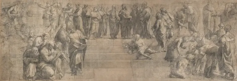 Raphaël, carton préparatoire pour L’École d’Athènes