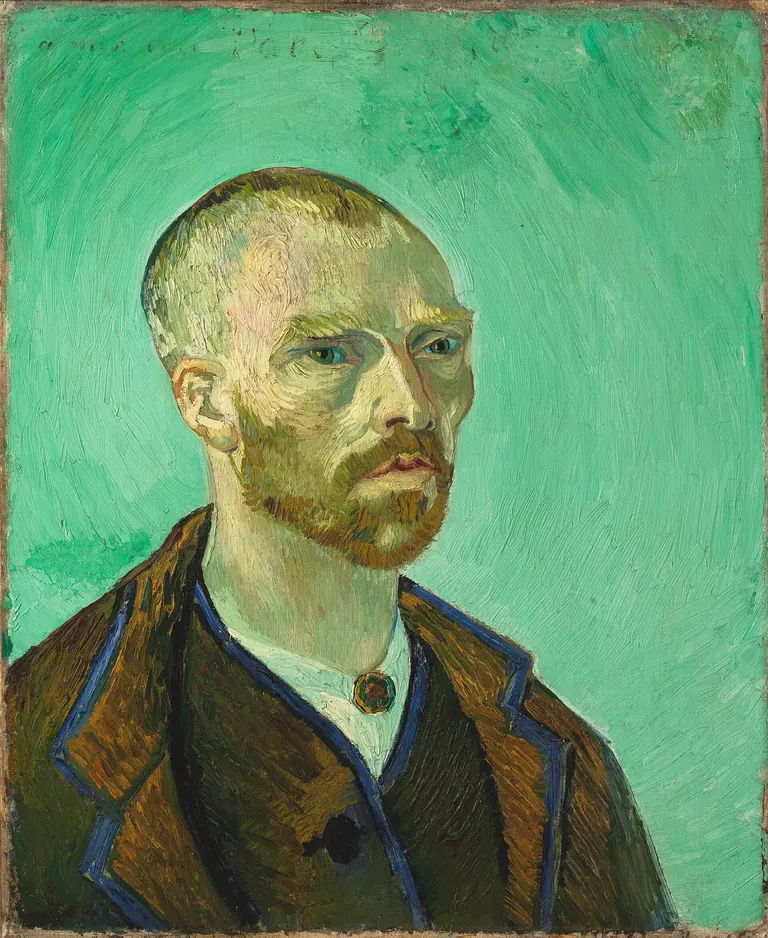 Vincent van Gogh, Self-Portrait Dedicated to Paul Gauguin (1888), bequeathed to Harvard in the Maurice Wertheim Collection