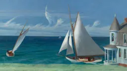 Détail de The Lee Shore, œuvre d’Edward Hopper datant de 1941