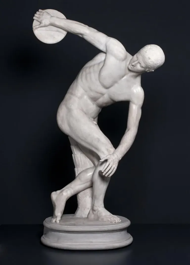 Discobole Lancellotti en marbre, dans la Galerie des sculptures du Palazzo Massimo