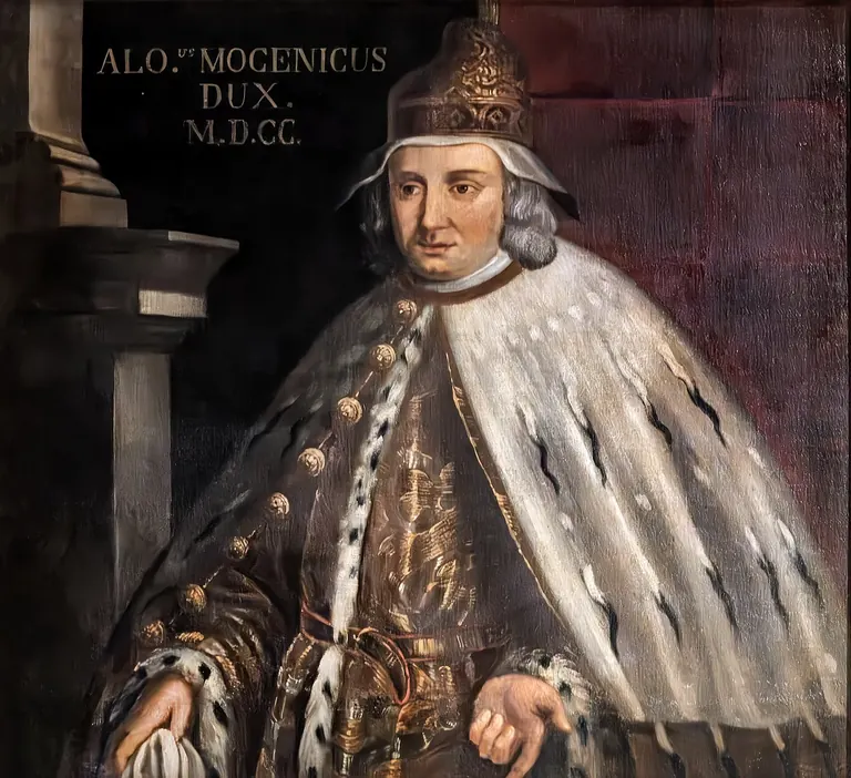莫切尼戈宫长廊内的总督 Alvise II Mocenigo 肖像（1700 年）