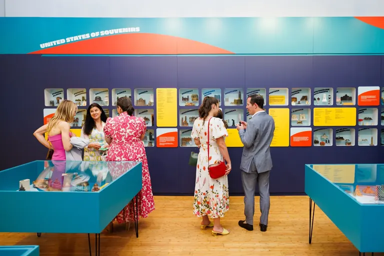 Display of miniature souvenir buildings in Mini Memories
