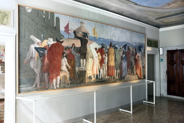 Fresc Il Mondo Novo, de Giandomenico Tiepolo, procedent de la Villa Zianigo, a Ca' Rezzonico