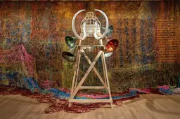 Installation view of Nick Cave: Mammoth at the Smithsonian American Art Museum