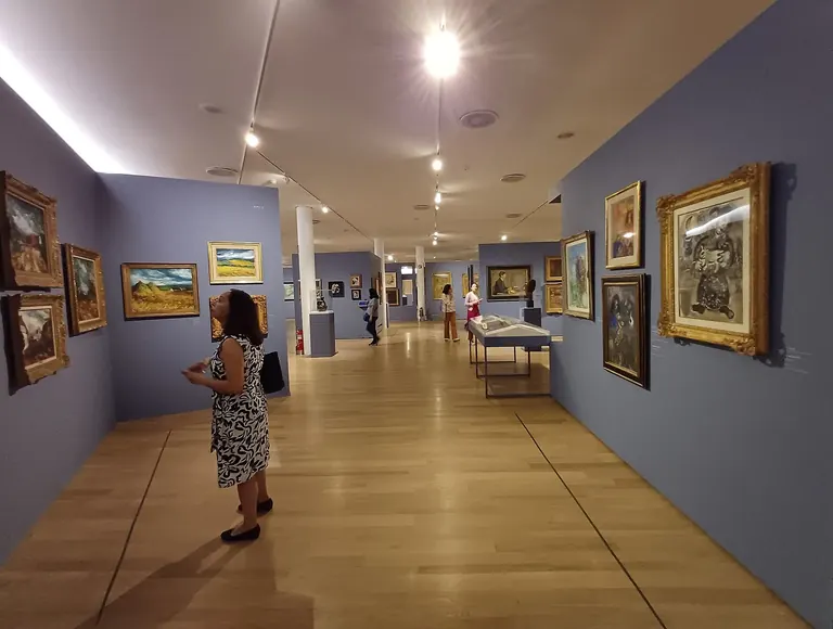 Tableaux romantiques et impressionnistes dans la Sala 4 du Museo Soumaya