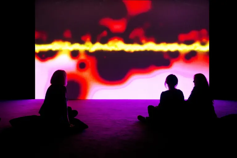 Susan Hiller, Resounding (Infrared), 2013, installation view