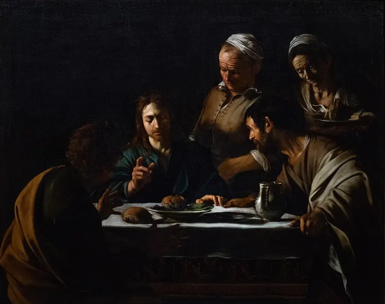 Caravaggio, Le Souper à Emmaüs, 1606, Pinacoteca di Brera