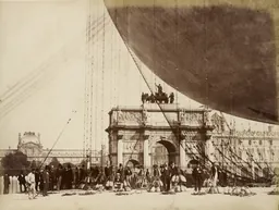René Dagron, Grand ballon à vapeur d'Henri Giffard, 1878, silver print