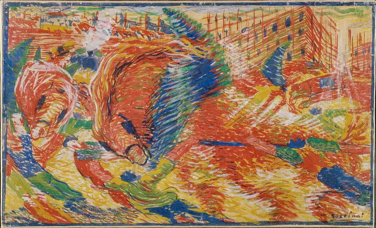 Umberto Boccioni، La città che sale، 1910