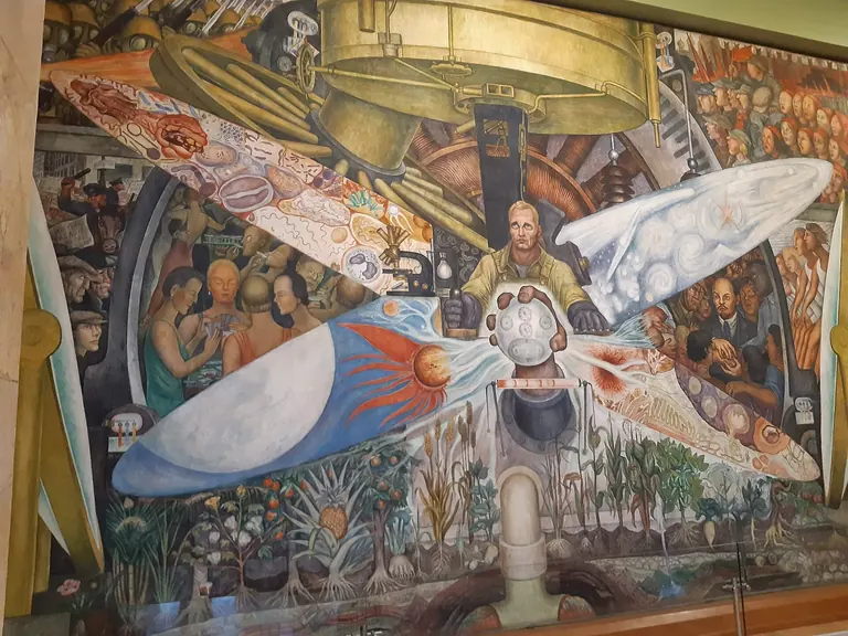 La fresque El hombre controlador del universo de Diego Rivera