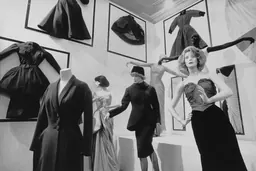 Installation view of Homer Layne's Collection of Charles James Fashions at PS1, 1981