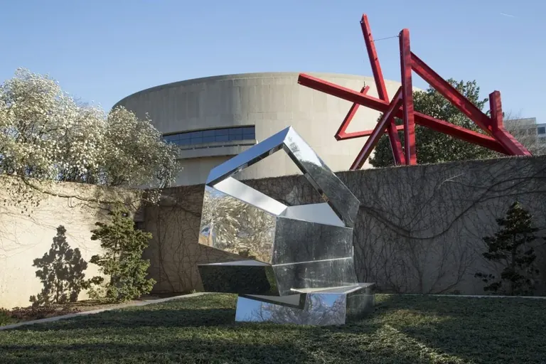 The Hirshhorn Sculpture Garden in spring, photographed before the revitalization works began