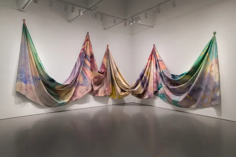 Sam Gilliam draped canvas installation from Big Things for Big Rooms at the Hirshhorn