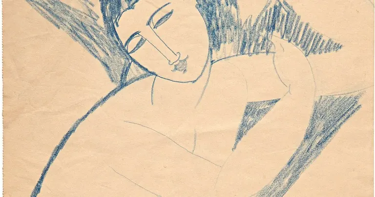 Amedeo Modigliani, Nudo accosciato, collection Guido Sforni