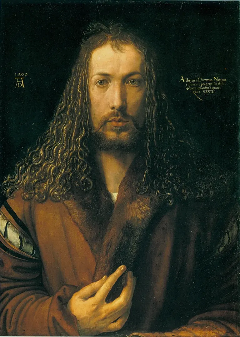 Albrecht Dürer، صورة ذاتية برداء مزيّن بالفرو، 1500