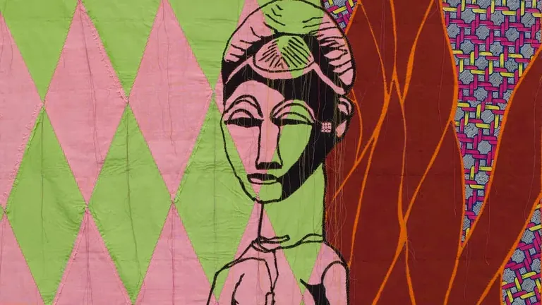 Yinka Shonibare, Modern Magic (Studies of African Art from Picasso's Collection) V, 2020–2021, tejido de retales