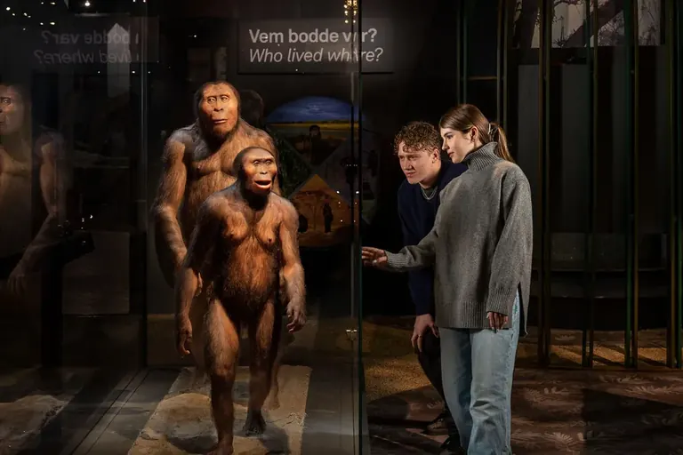 The Human Journey 展覽中的史前人類模型