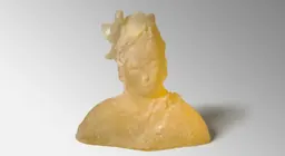 Leiko Ikemura, Yellow Figure with Hummingbird, sculpture en verre