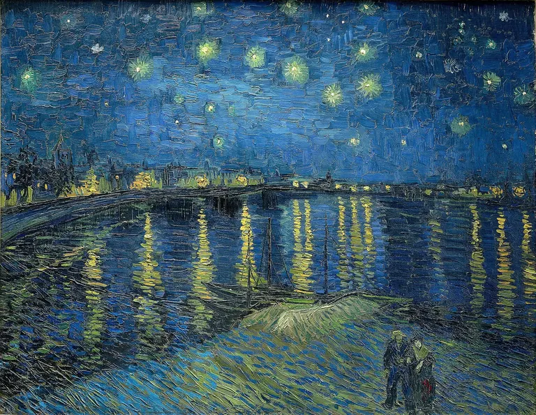 La Nuit étoilée (Starry Night Over the Rhône), 1888, de Vincent van Gogh