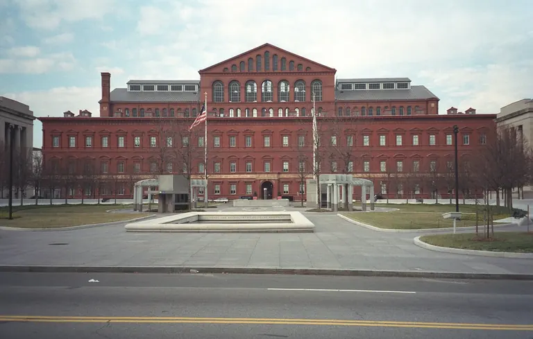 The Great Hall of the National Building Museum with its colossal Corinthian columns