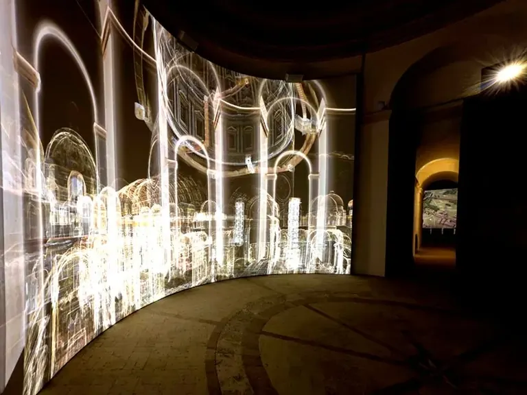 Projection immersive dans les salles octogonales pour « Pétros ení », à la basilique Saint-Pierre