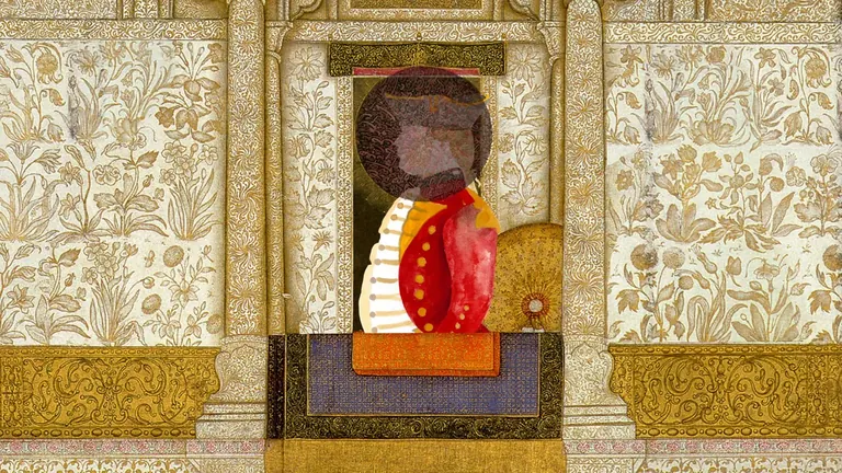 Still from Shahzia Sikander's digital animation The Last Post (2010)