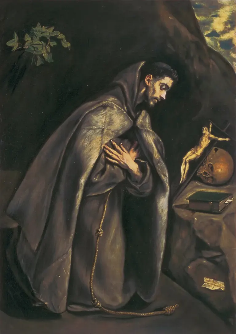 El Greco, Saint Francis Venerating the Crucifix, ca. 1595
