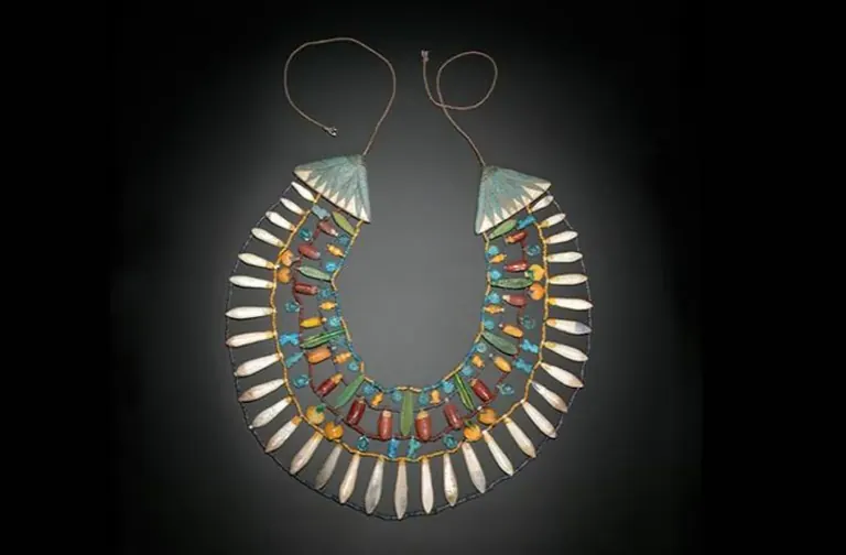 Faience usekh collar, 18th Dynasty (MEB E-838)