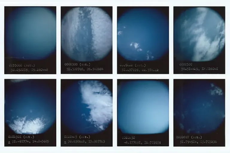 Anton Kusters sky photograph from the installation One Thousand and Seventy-eight Blue Skies