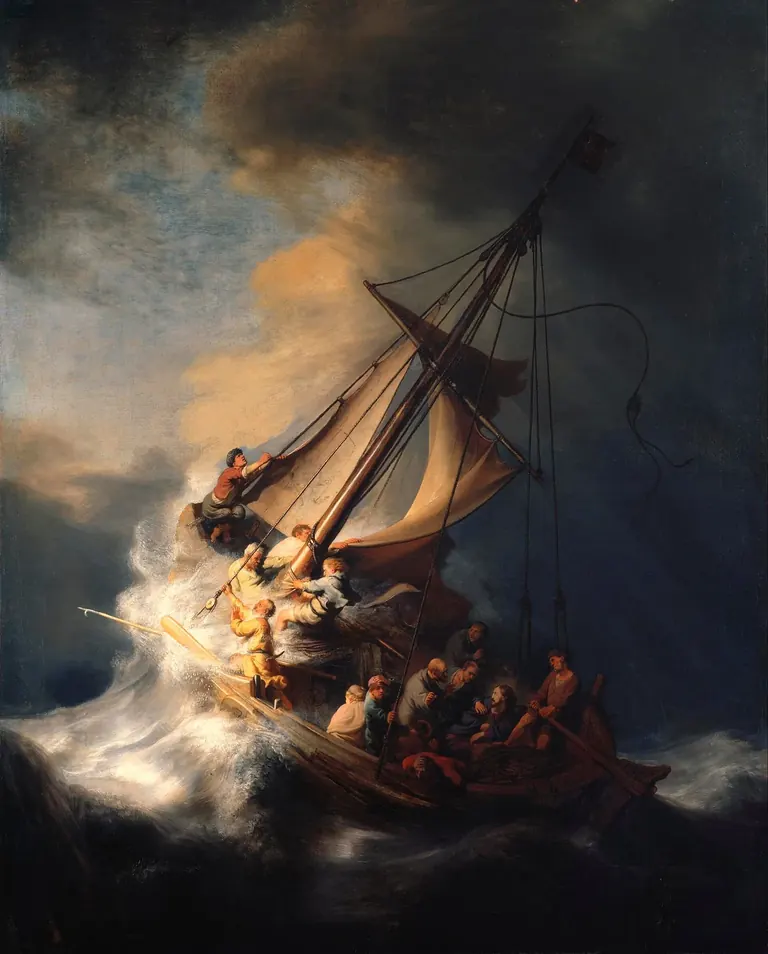 Rembrandt, The Storm on the Sea of Galilee (1633), stolen from the Dutch Room in 1990; its empty frame still hangs in the gallery