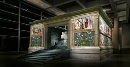 Bannière de l’expérience de vidéo-mapping L'Ara si rivela, Museo dell'Ara Pacis