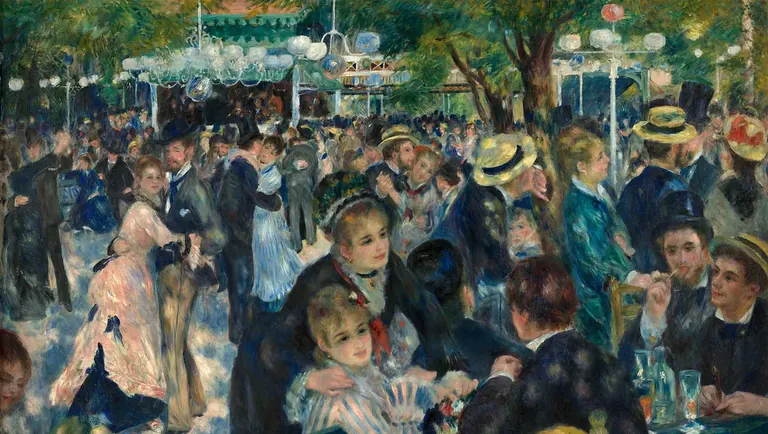 Pierre-Auguste Renoir, Bal du moulin de la Galette (Dance at Moulin de la Galette) (detail), 1876, oil on canvas