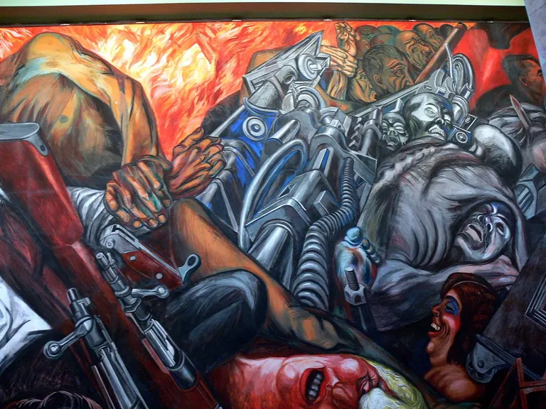 Fresque Katharsis de José Clemente Orozco au Palacio de Bellas Artes