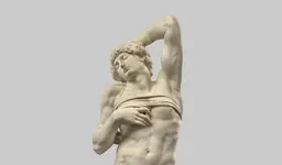 Detail of Michelangelo's Dying Slave, featured in the Michelangelo Rodin exhibition
