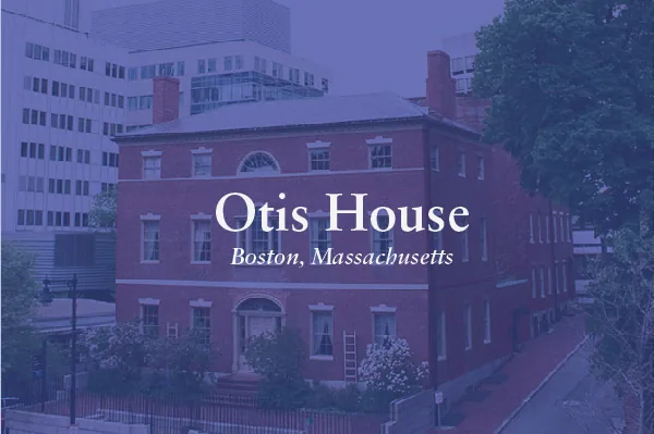 Otis House web app graphic from Historic New England's Digital Visitor Experience