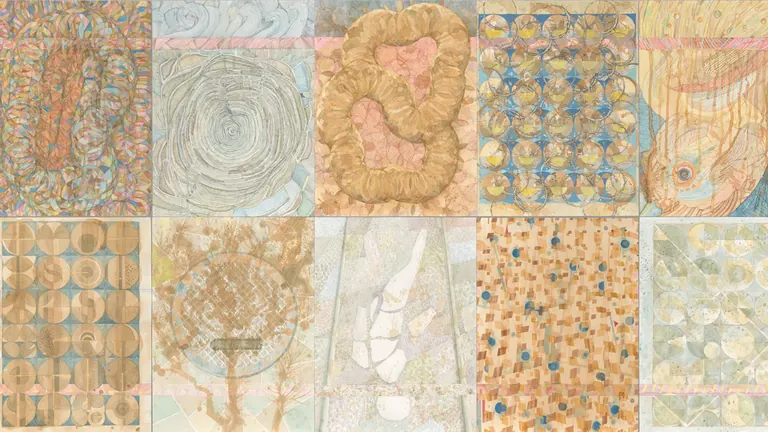 Détail d’une aquarelle de Table Settings, d’Al-An deSouza
