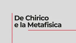 De Chirico e la Metafisica, GNAMC Rome