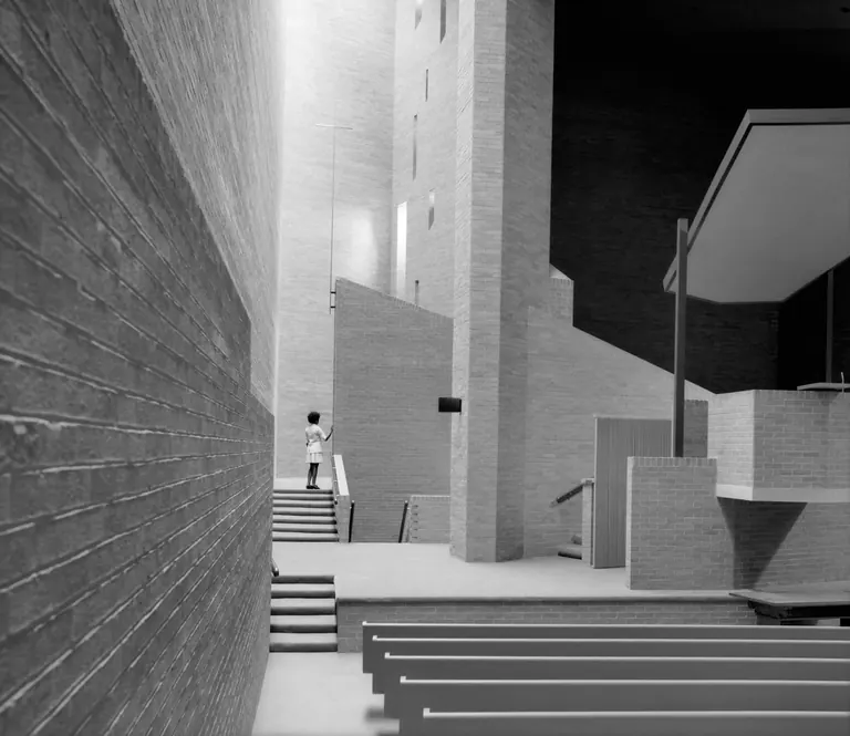 The Tuskegee Chapel photographed by Ezra Stoller