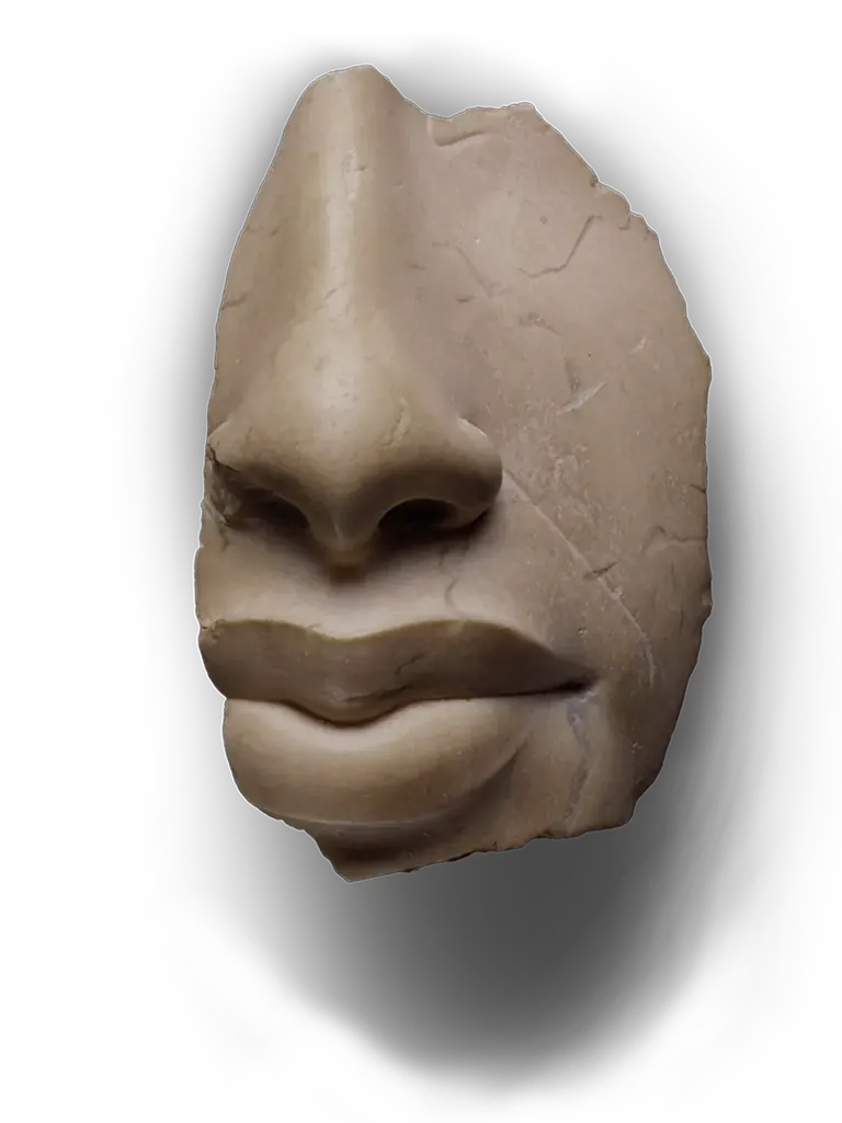 Fragment of a face of Akhenaten, lips and nose, from the Metropolitan Museum of Art