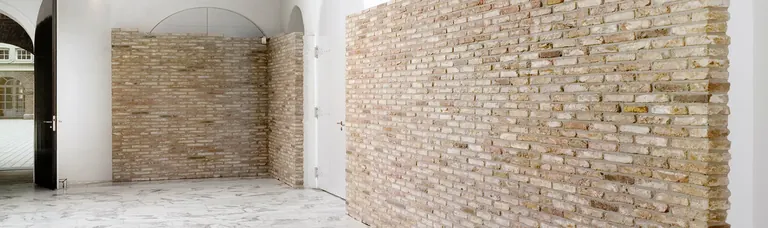 Nathan Coley's ballast-brick wall Bringing Back the Ballast