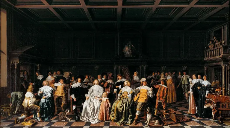 Jan Miense Molenaer, El casament de Willem van Loon i Margaretha Bas, 1637, oli sobre tela