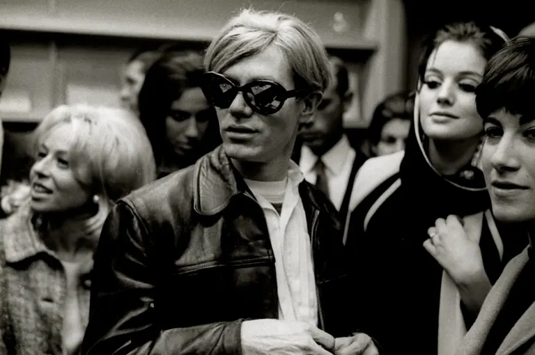 Holly Solomon, Andy Warhol and International Velvet at the 1966 Warhol opening preview at the Institute of Contemporary Art, Boston
