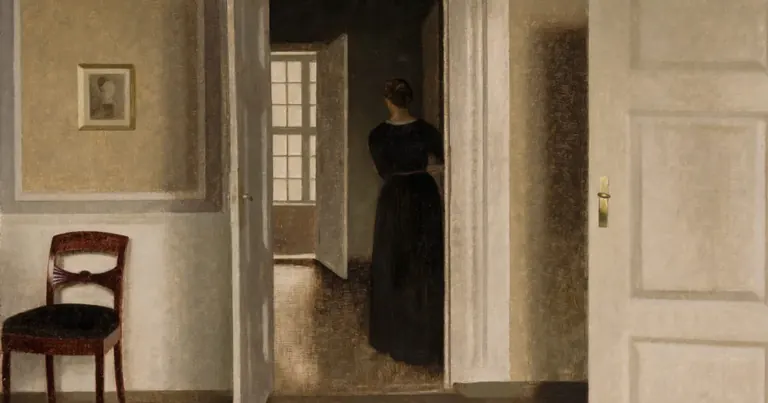 Vilhelm Hammershøi, Εσωτερικό από το σπίτι του καλλιτέχνη, περ. 1900