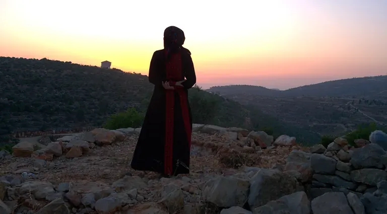 Still from Prisoners of Love by Basel Abbas and Ruanne Abou-Rahme, 2025
