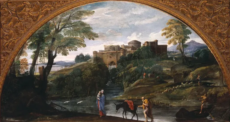 Annibale Carracci, Paysage avec la fuite en Égypte (vers 1604)