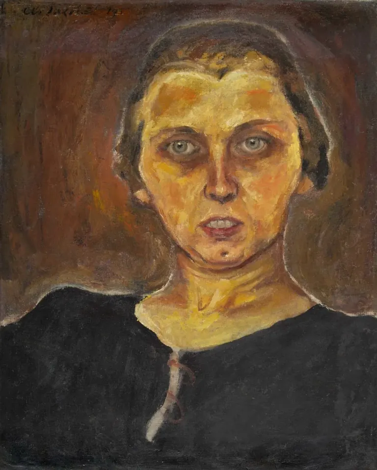 Willy Jaeckel's 1919 portrait of the chanson singer Resi Langer
